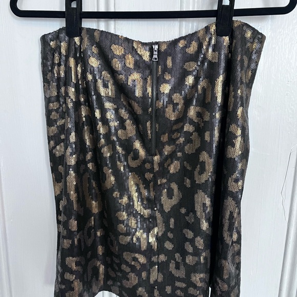 NWT Tahari sequin leopard print mini skirt - Picture 5 of 5